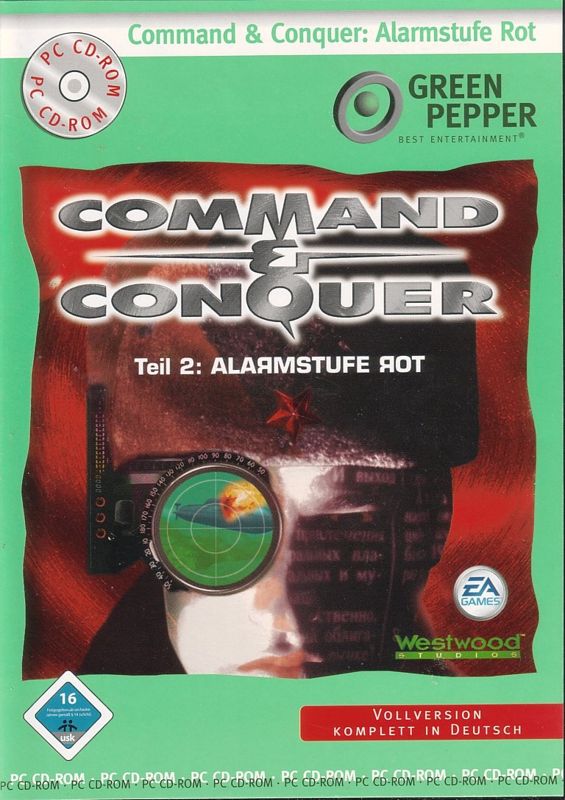 Front Cover for Command & Conquer: Red Alert (DOS and Windows) (Green Pepper release)