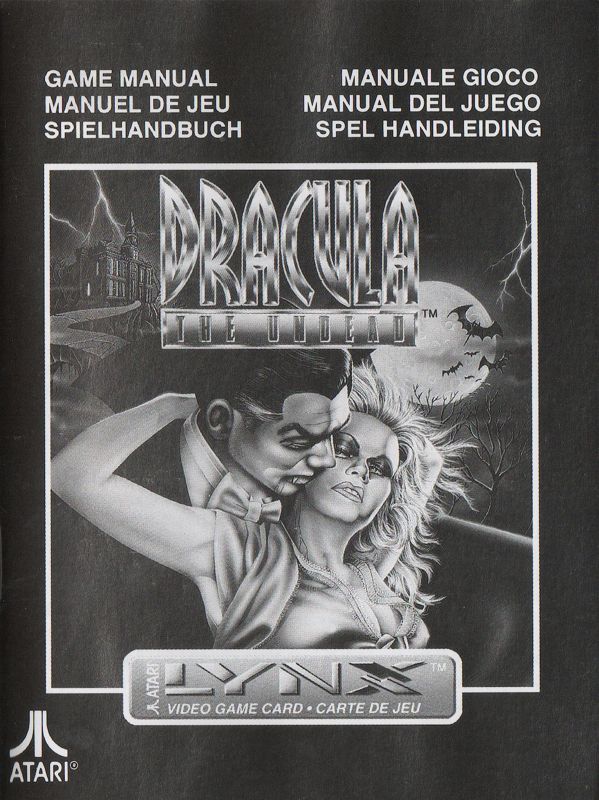 Manual for Dracula the Undead (Lynx): Front