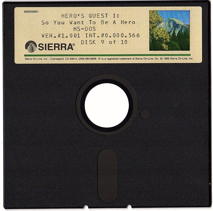 Media for Hero's Quest: So You Want to Be a Hero (DOS): 5.25" Disk 9