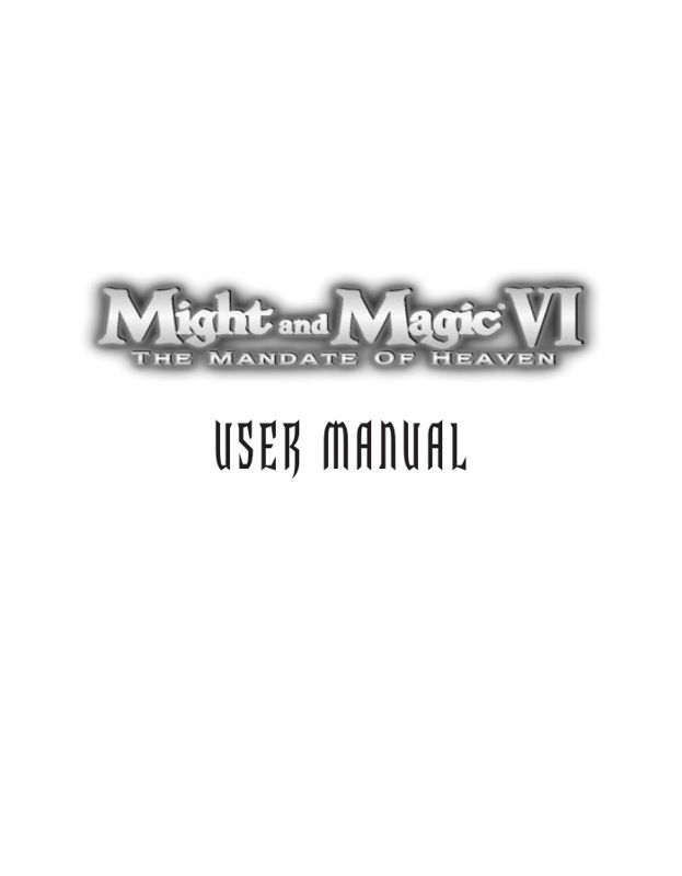 Manual for Might and Magic Sixpack (Windows) (GOG.com release): Might and Magic VI