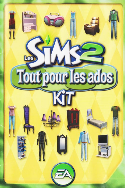 Manual for The Sims 2: Teen Style Stuff (Windows): Front (20-page)