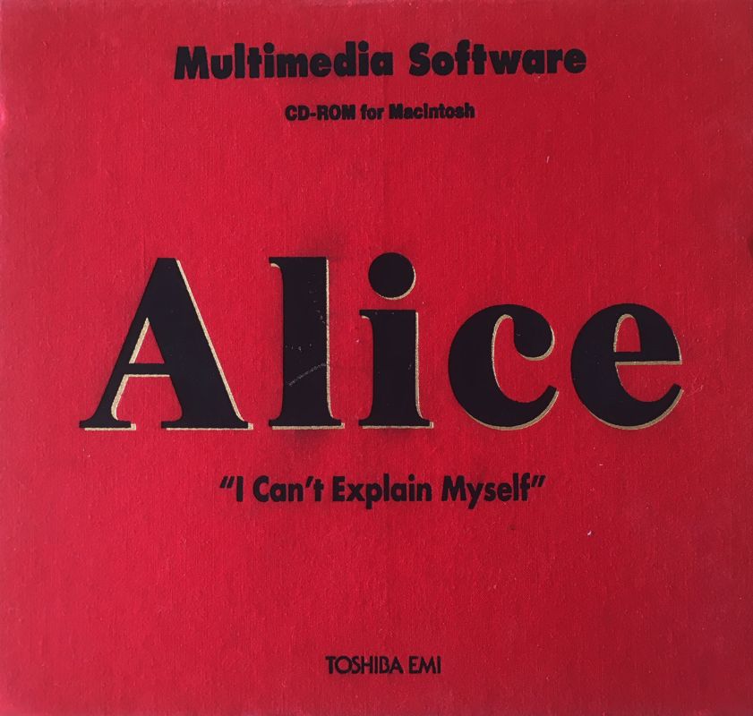 Inside Cover for Alice: An Interactive Museum (Macintosh) (Large folder type box with wrap-around dust cover): Box Front