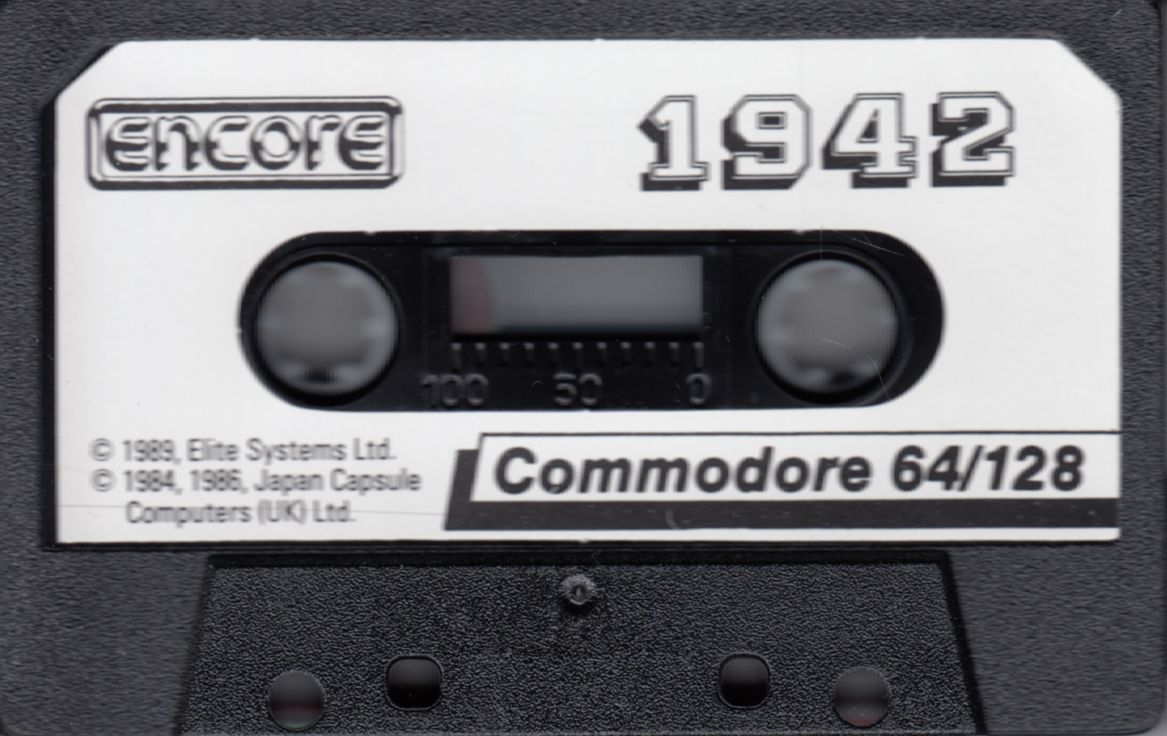 Media for 1942 (Commodore 64) (Encore re-release): Front