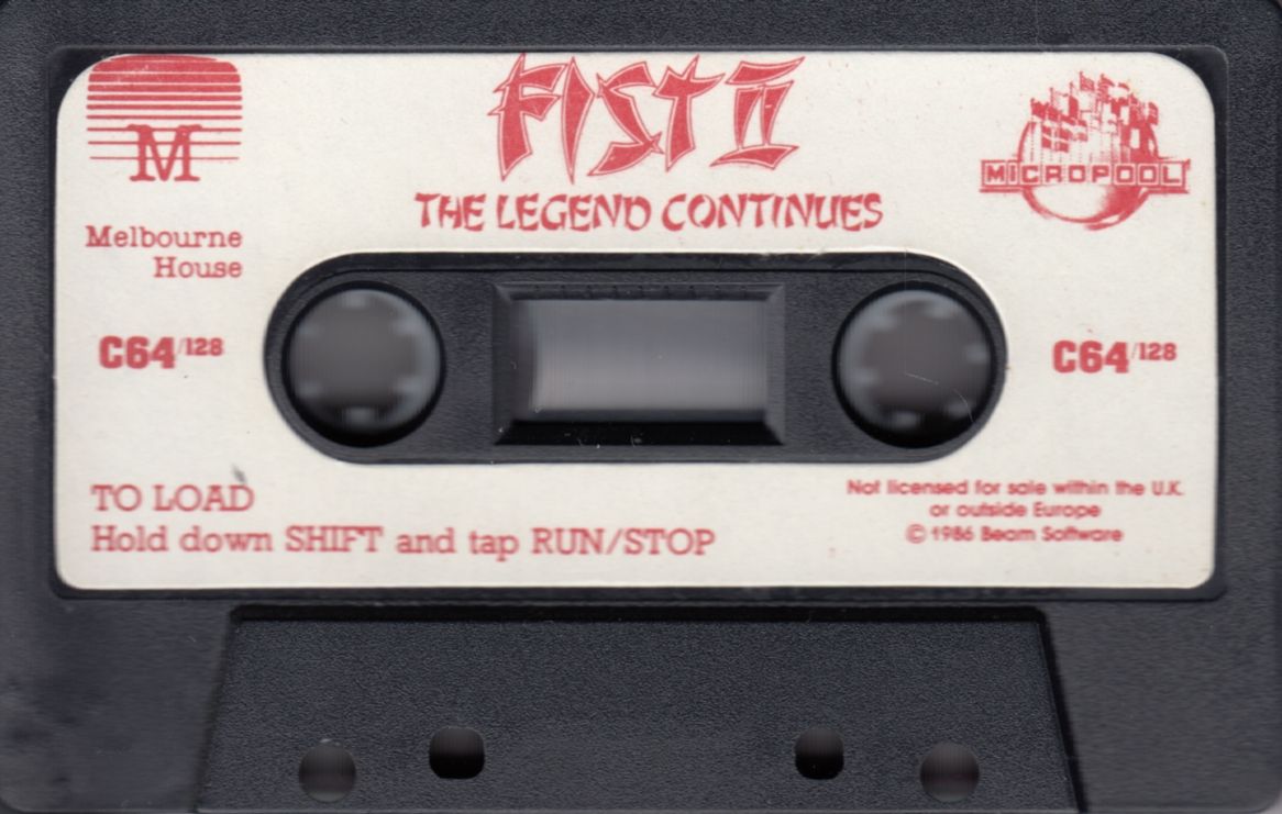 Media for Fist: The Legend Continues (Commodore 64): Front