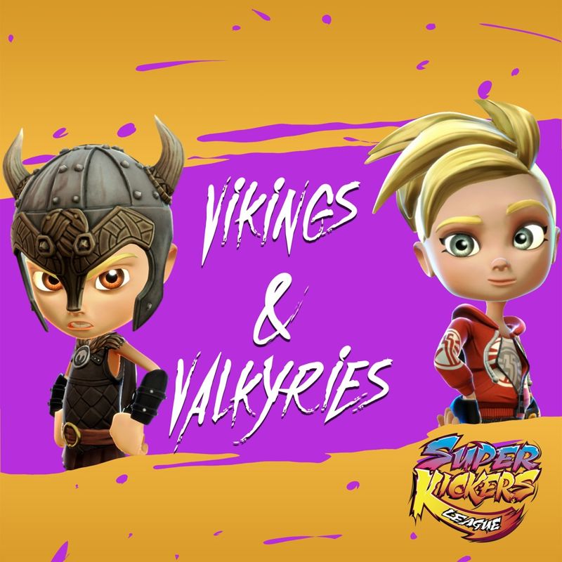 Front Cover for Super Kickers League: Vikings and Valkyries! (PlayStation 4) (download release)