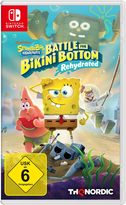 Front Cover for SpongeBob SquarePants: Battle for Bikini Bottom - Rehydrated (Nintendo Switch) (download release)