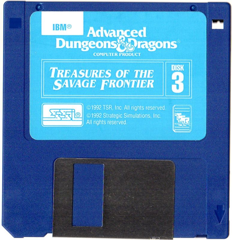 Media for Treasures of the Savage Frontier (DOS): Disk 3