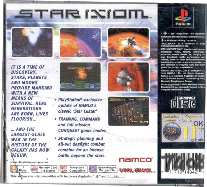 Back Cover for Star Ixiom (PlayStation)