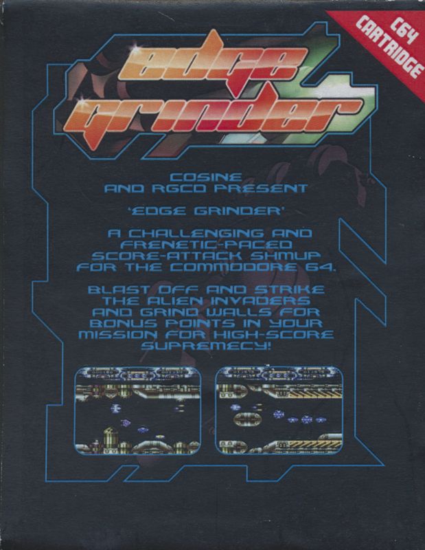 Back Cover for Edge Grinder (Commodore 64)