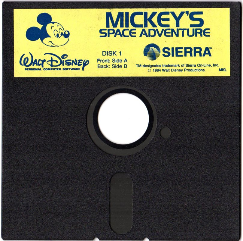 Media for Mickey's Space Adventure (Apple II): Disk 1