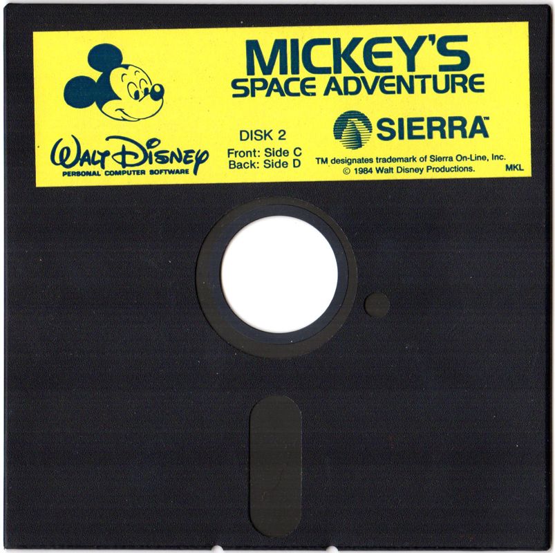 Media for Mickey's Space Adventure (Apple II): Disk 2