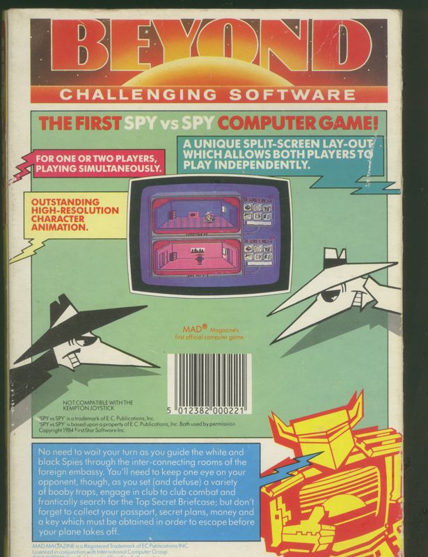 Back Cover for Spy vs Spy (ZX Spectrum)