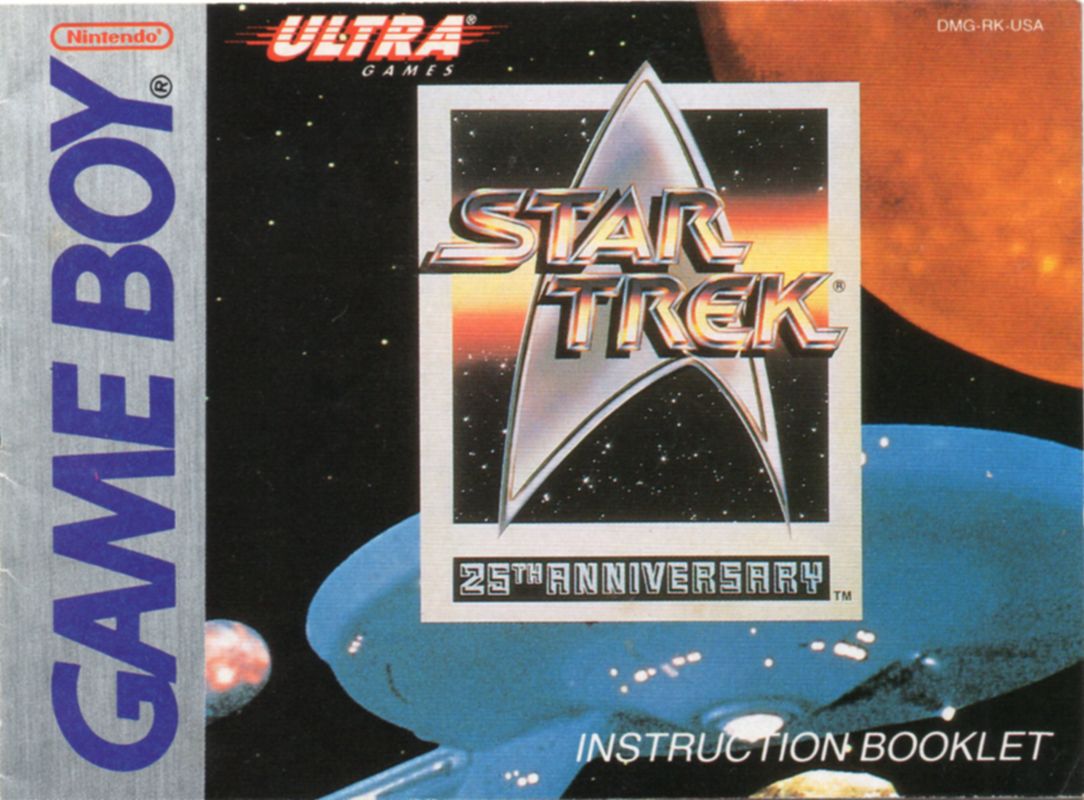 Manual for Star Trek: 25th Anniversary (Game Boy): Front