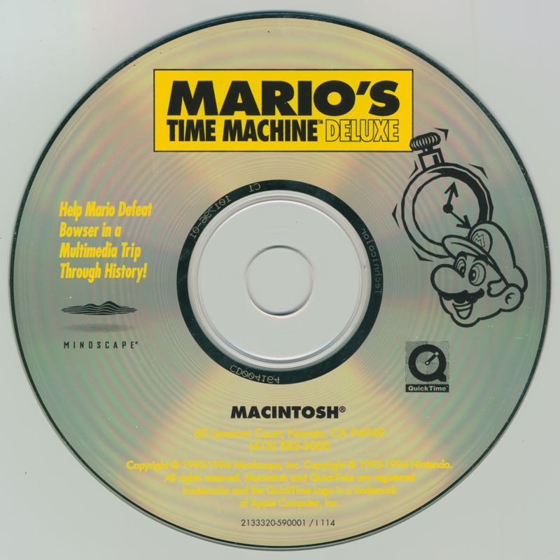 Media for Mario's Time Machine (Macintosh) (Not For Rental version)
