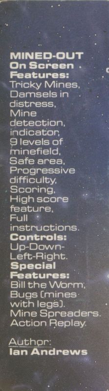 Back Cover for Mined-Out (ZX Spectrum)