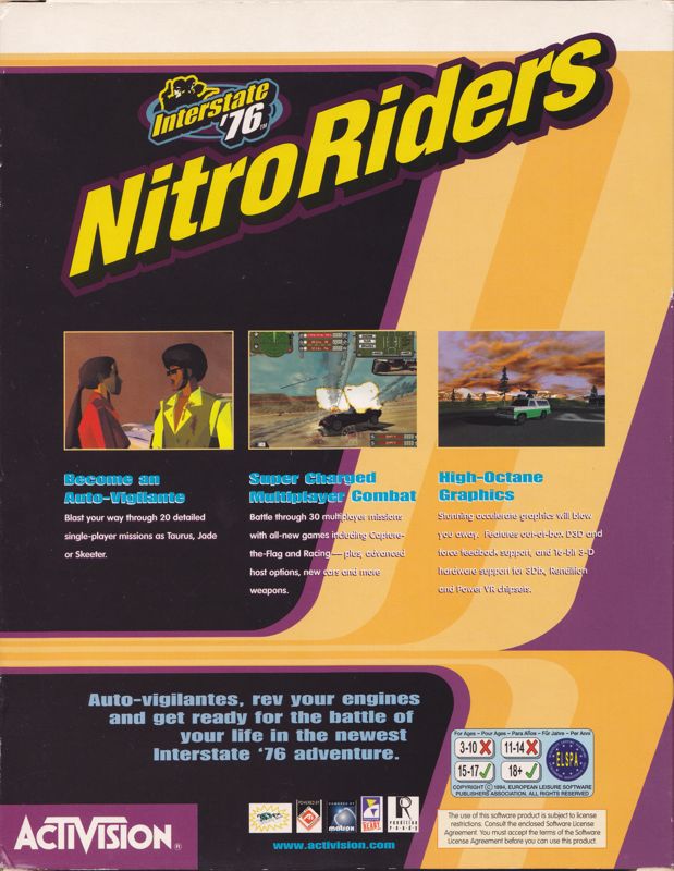 Back Cover for Interstate '76: Nitro Pack (Windows)