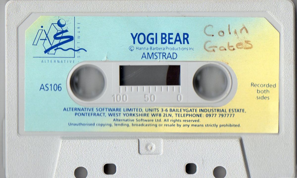Media for Yogi Bear (Amstrad CPC) (Alternative Software budget reissue)