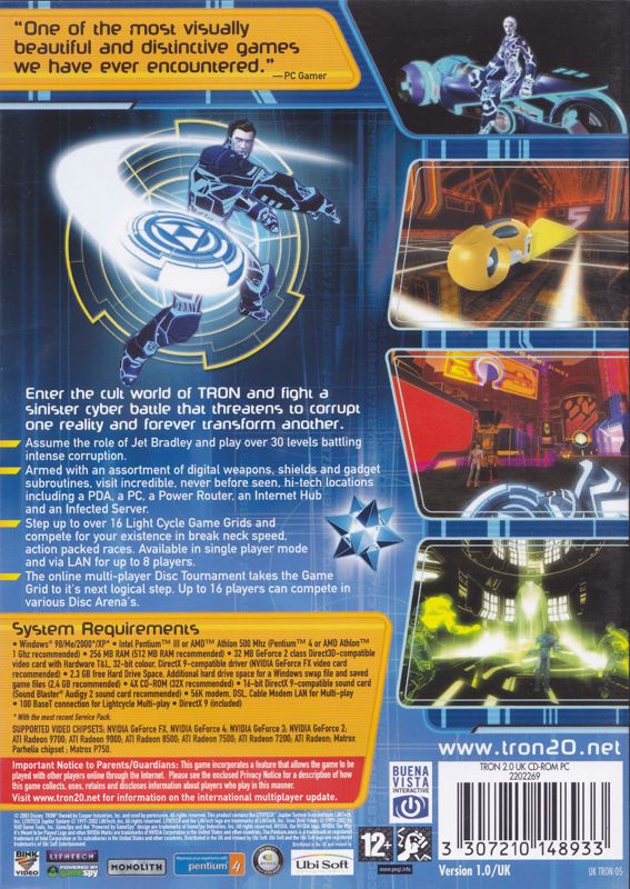 Back Cover for Tron 2.0 (Windows)