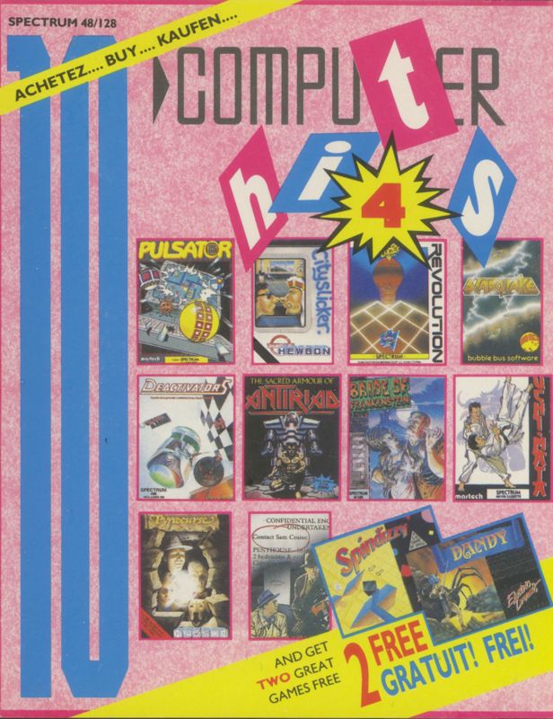 Front Cover for 10 Computer Hits 4 (ZX Spectrum)