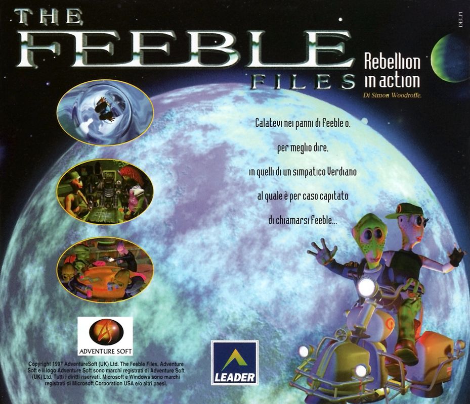 Other for The Feeble Files (Windows): Jewel Case - Back