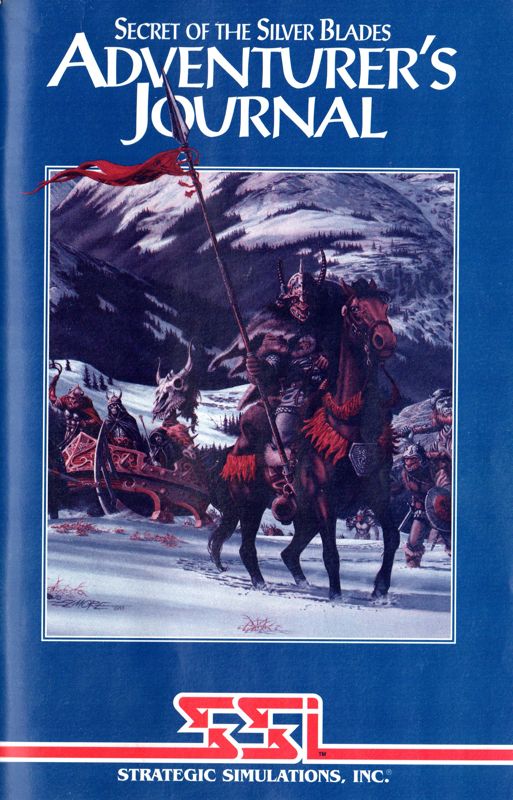 Manual for Secret of the Silver Blades (DOS): Adventurer's Journal