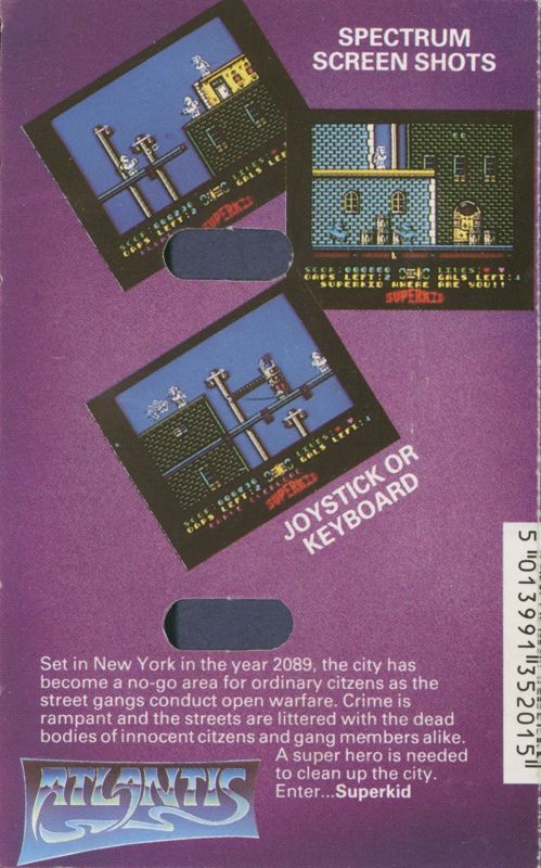 Back Cover for Superkid (ZX Spectrum)