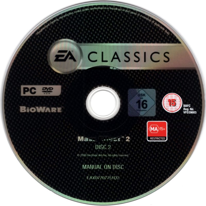 Media for Mass Effect 2 (Windows) (EA Classics release): Disc 2