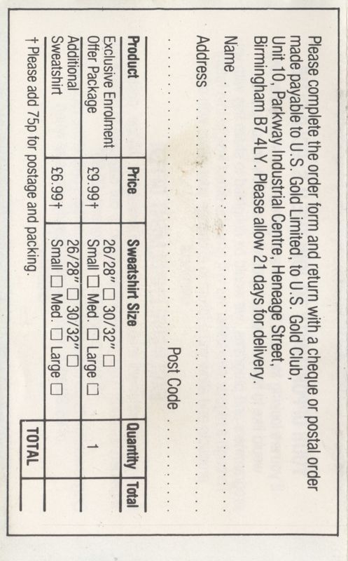 Inside Cover for Dropzone (Atari 8-bit)