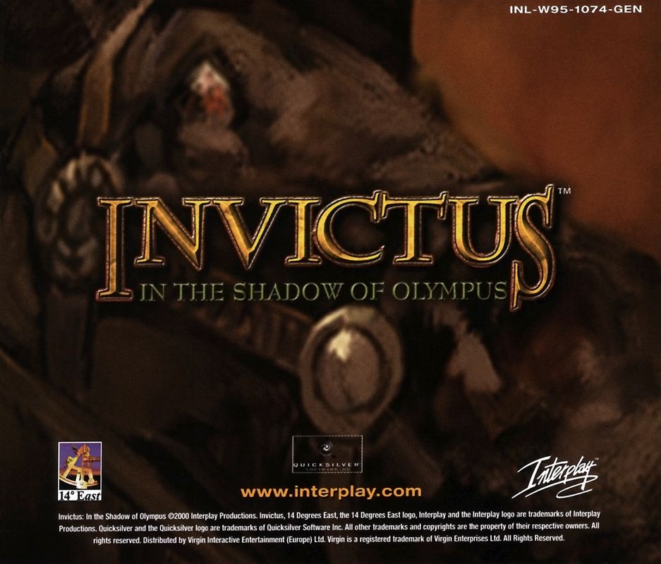 Other for Invictus: In the Shadow of Olympus (Windows): Jewel Case - Back
