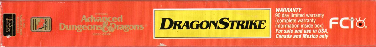 Spine/Sides for DragonStrike (NES): Left/Right