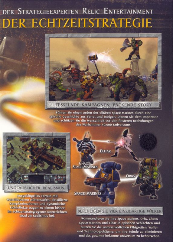 Inside Cover for Warhammer 40,000: Dawn of War (Windows): Right Flap