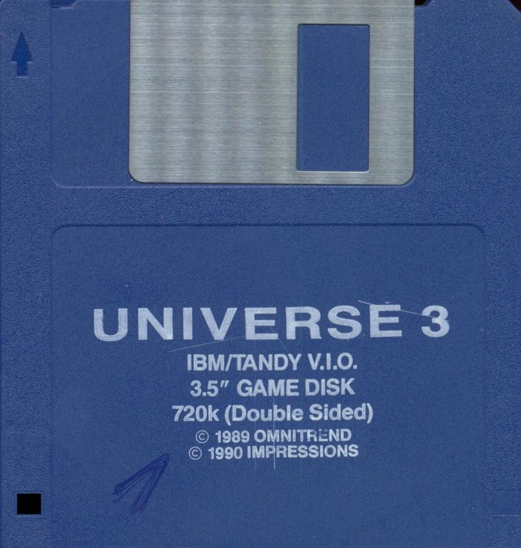 Media for Universe 3 (DOS): Game disk