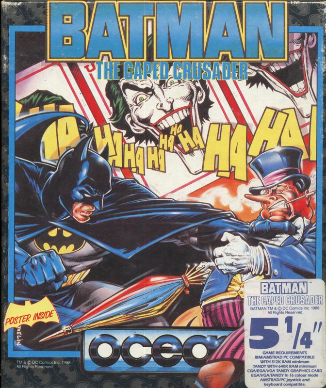 Front Cover for Batman: The Caped Crusader (DOS) (5.25" floppy release)