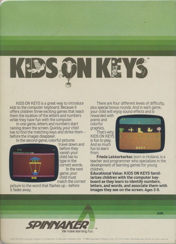 Kids on Keys cover or packaging material - MobyGames