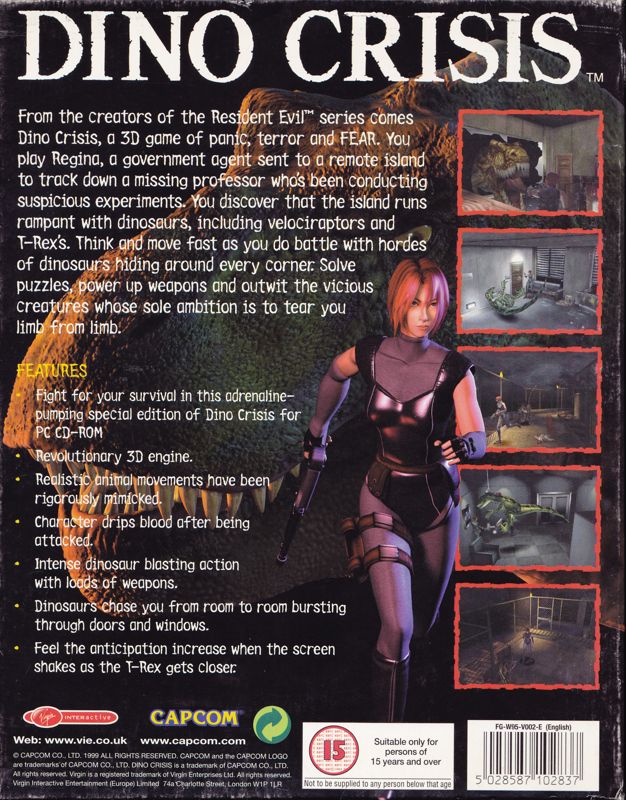 Dino Crisis cover or packaging material - MobyGames