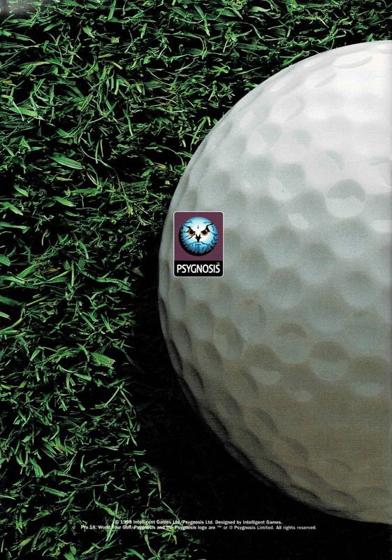 Manual for Pro 18 World Tour Golf (Windows): Back