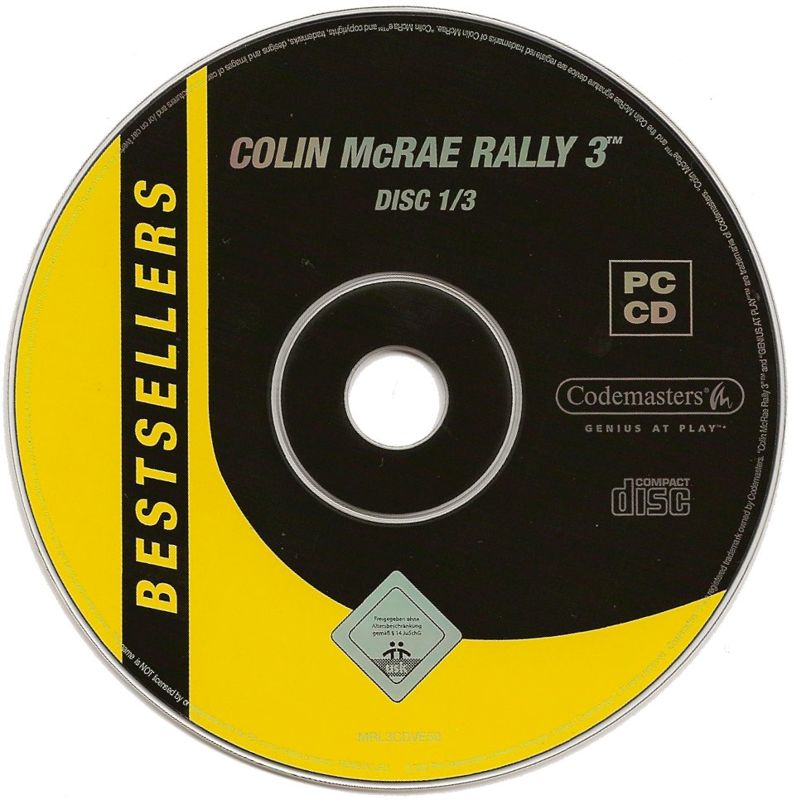 Media for Colin McRae Rally 3 (Windows) (Bestsellers release): Disc 1/3