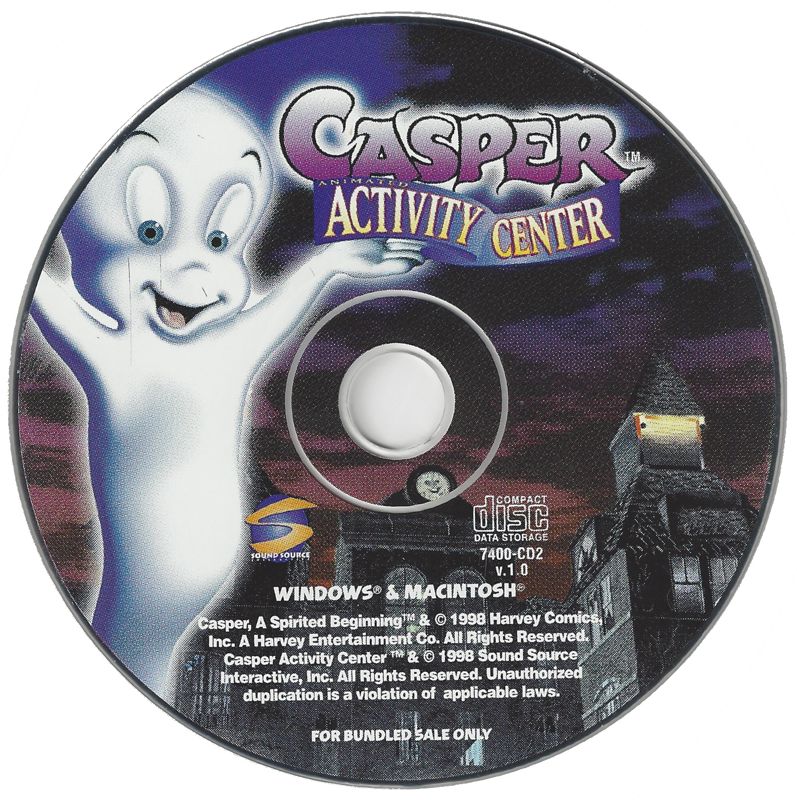 Media for Casper: Animated Activity Center (Macintosh and Windows 16-bit)