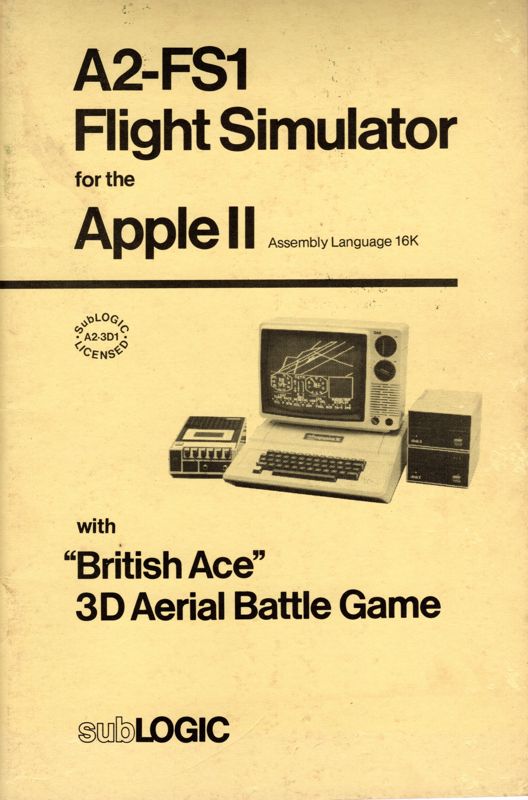 Manual for Flight Simulator (Apple II) (5.25" Floppy Disk Release.): Front
