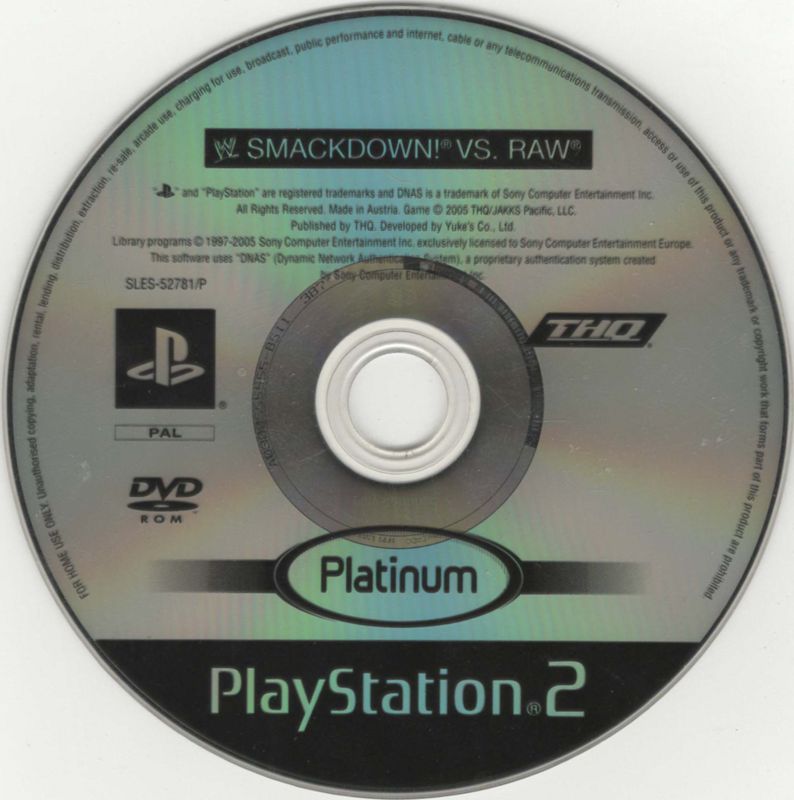Media for WWE Smackdown vs. Raw (PlayStation 2) (Platinum release)