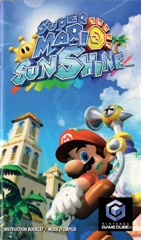 Manual for Super Mario Sunshine (GameCube): Front