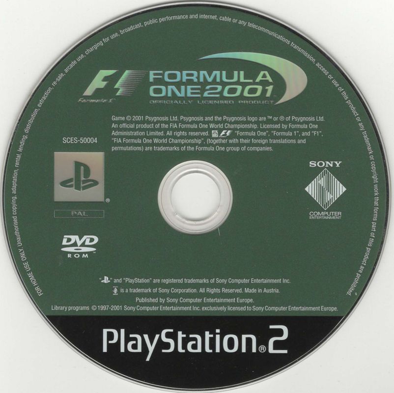 Media for Formula One 2001 (PlayStation 2)