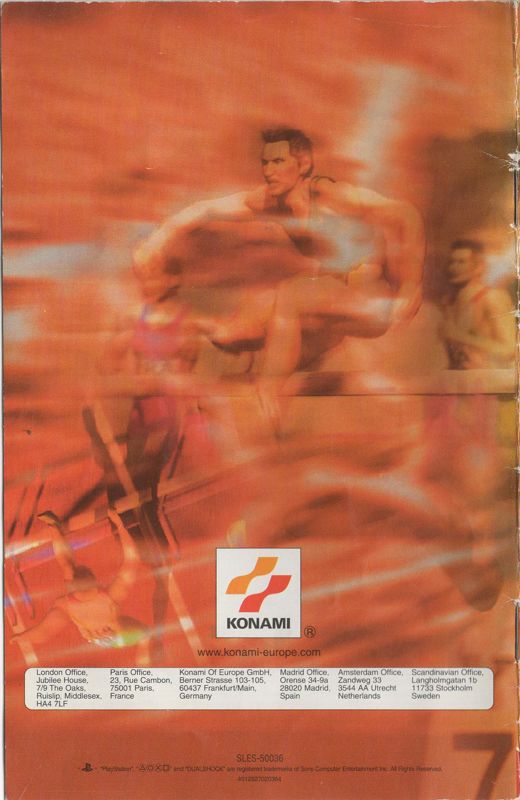 Manual for ESPN International Track & Field (PlayStation 2): back