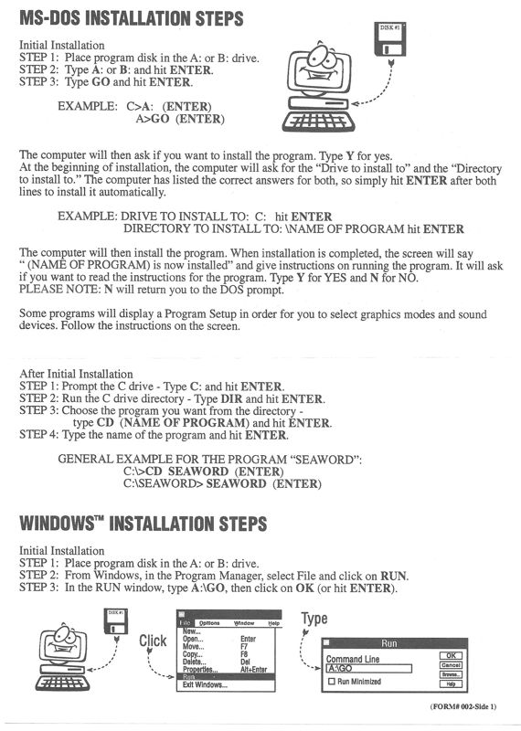 Reference Card for Kiloblaster 2 (DOS) (3.5" Disk version): Front