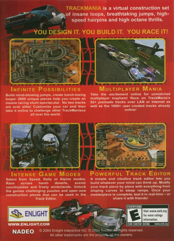 Back Cover for TrackMania (Windows)