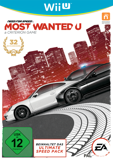 Front Cover for Need for Speed: Most Wanted U (Wii U) (download release)