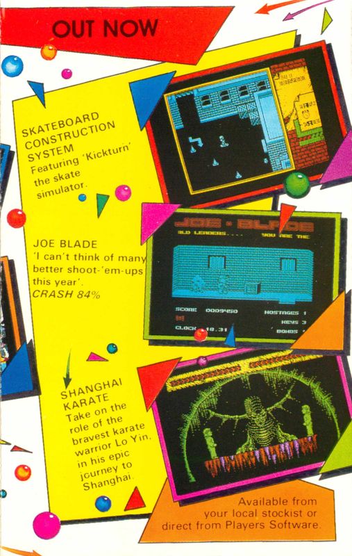 Advertisement for Joe Blade II (ZX Spectrum) (original release): side A cover, page 2