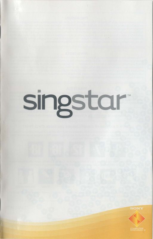 Manual for SingStar (PlayStation 2): back