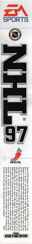 Spine/Sides for NHL 97 (Genesis)