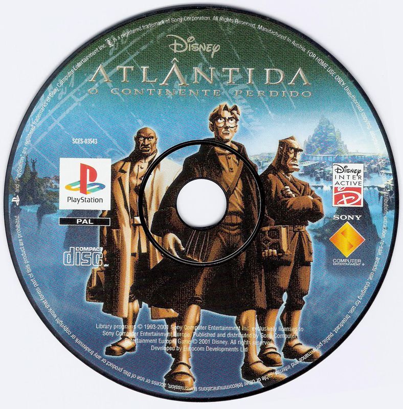 Media for Disney's Atlantis: The Lost Empire (PlayStation)